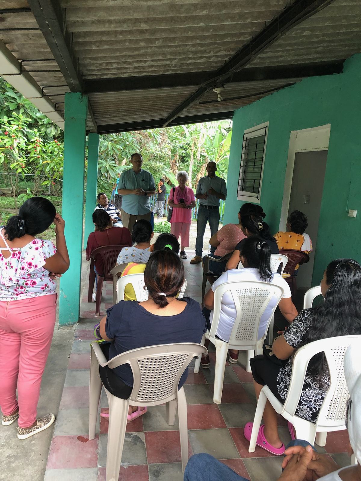An outdoor church gathering in El Salvador