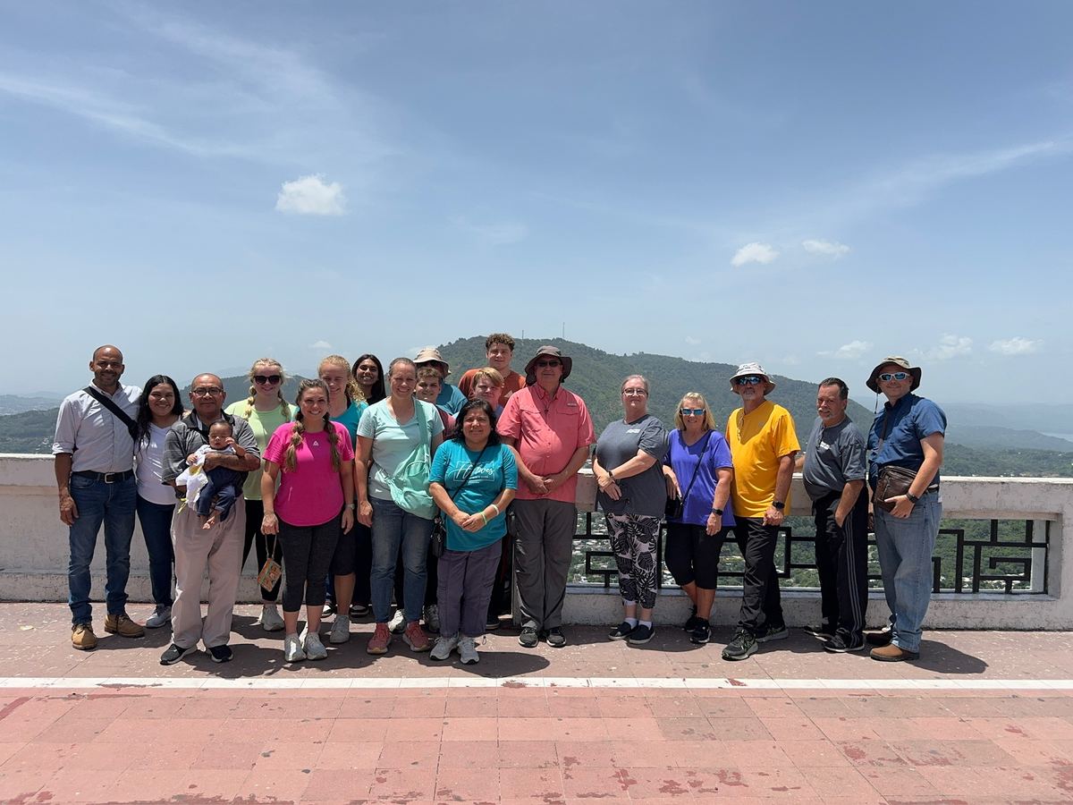 The Pleasant Grove mission team at an overlook in El Salvador